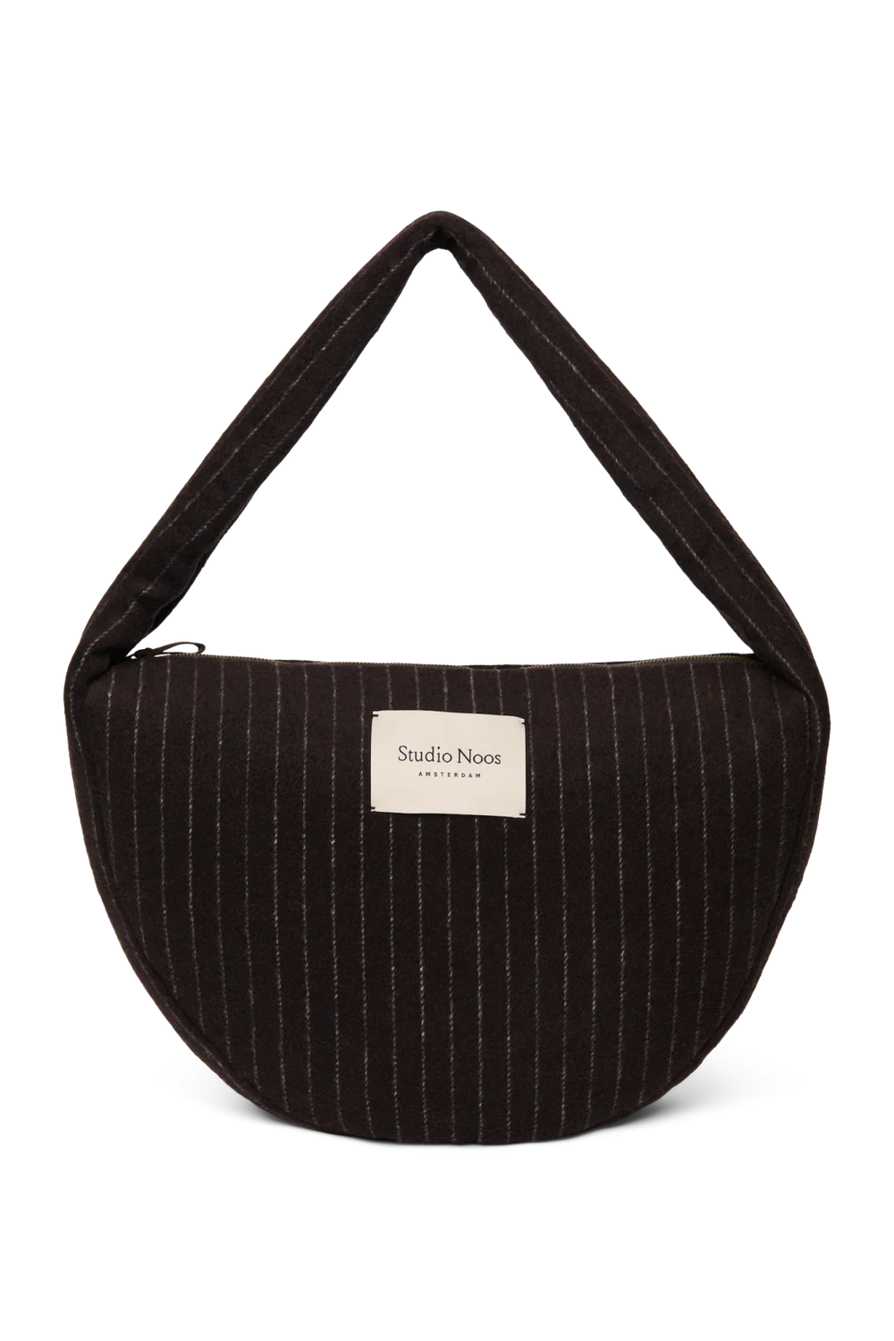 Flannel Chalkstripe Cross Body Bag | Brown