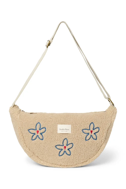 Teddy Adult Fanny Pack | Ecru Flower Heart