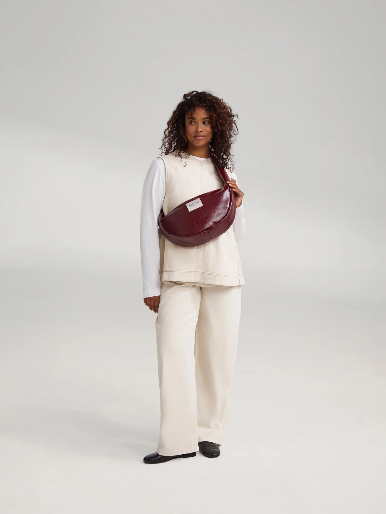 Vegan Leather Mini Cross Body Bag | Burgundy