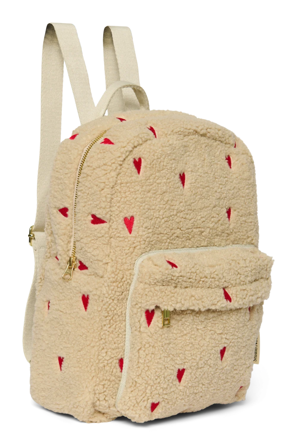 Teddy Midi Backpack | Ecru Hearts