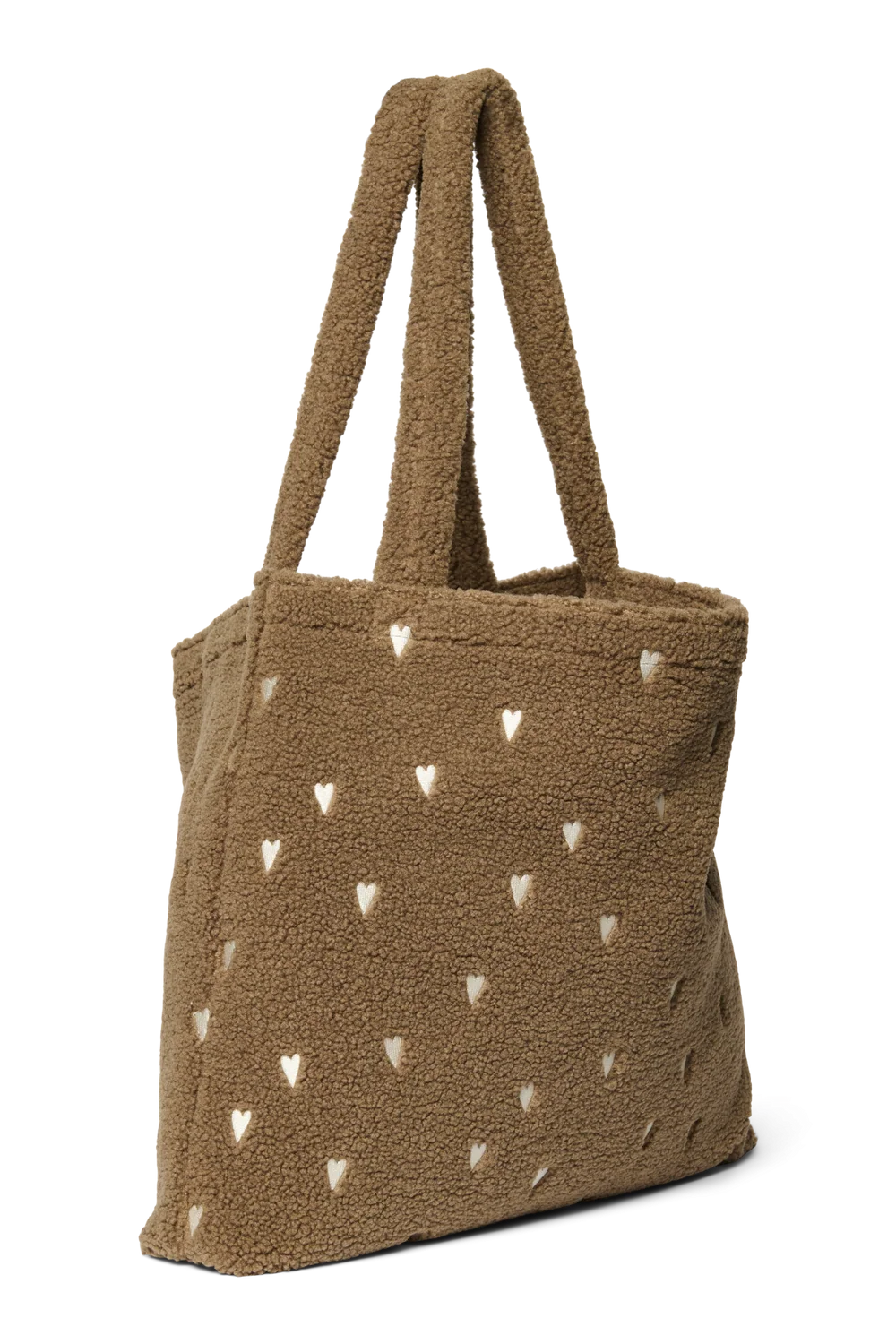 Teddy Mom Bag | Brown Hearts