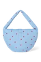 Puffy Cross Body Bag | Light Blue Hearts