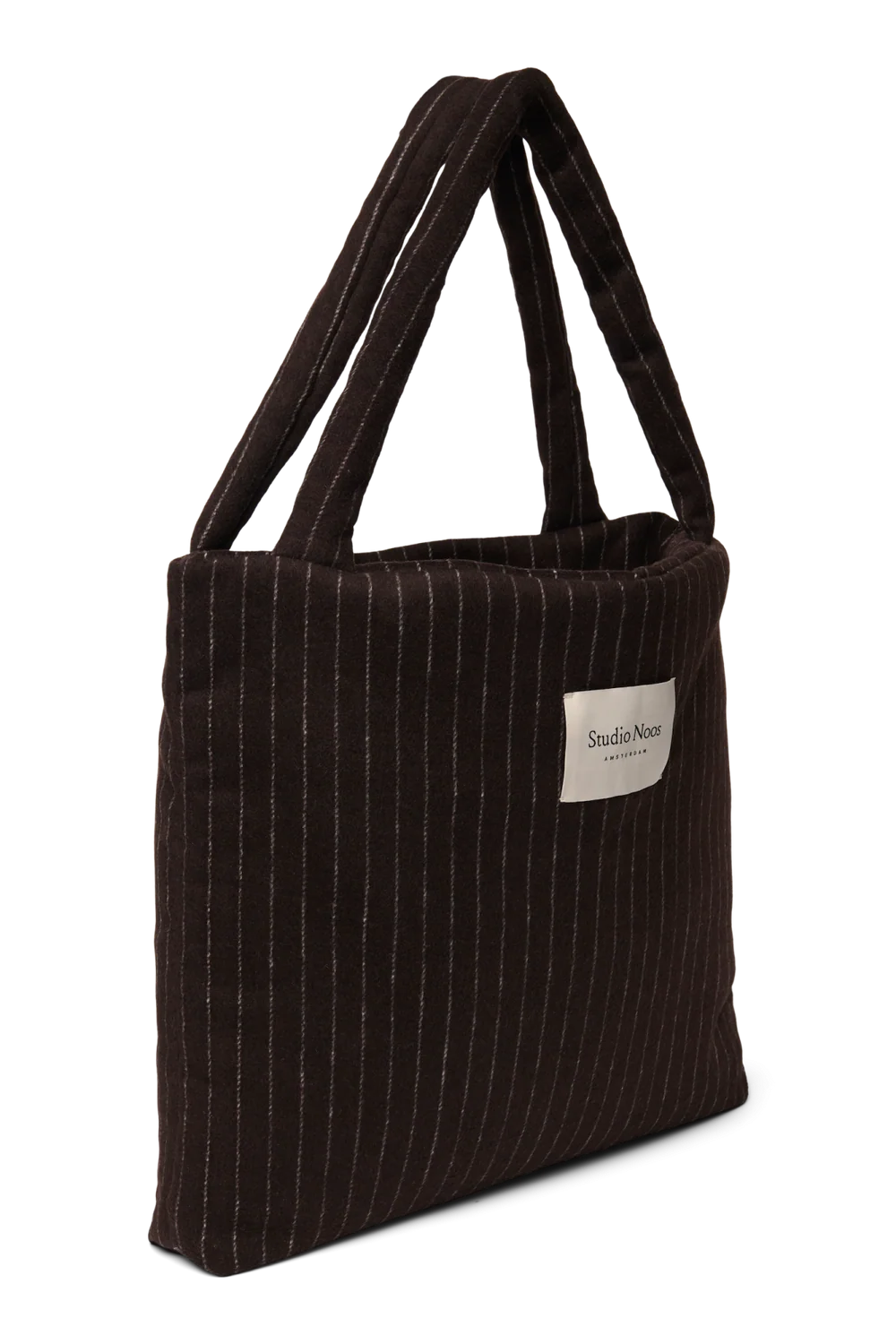Flannel Chalkstripe Mom Bag | Brown
