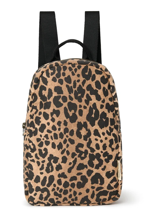 Cotton Mini Backpack | Brown Leopard
