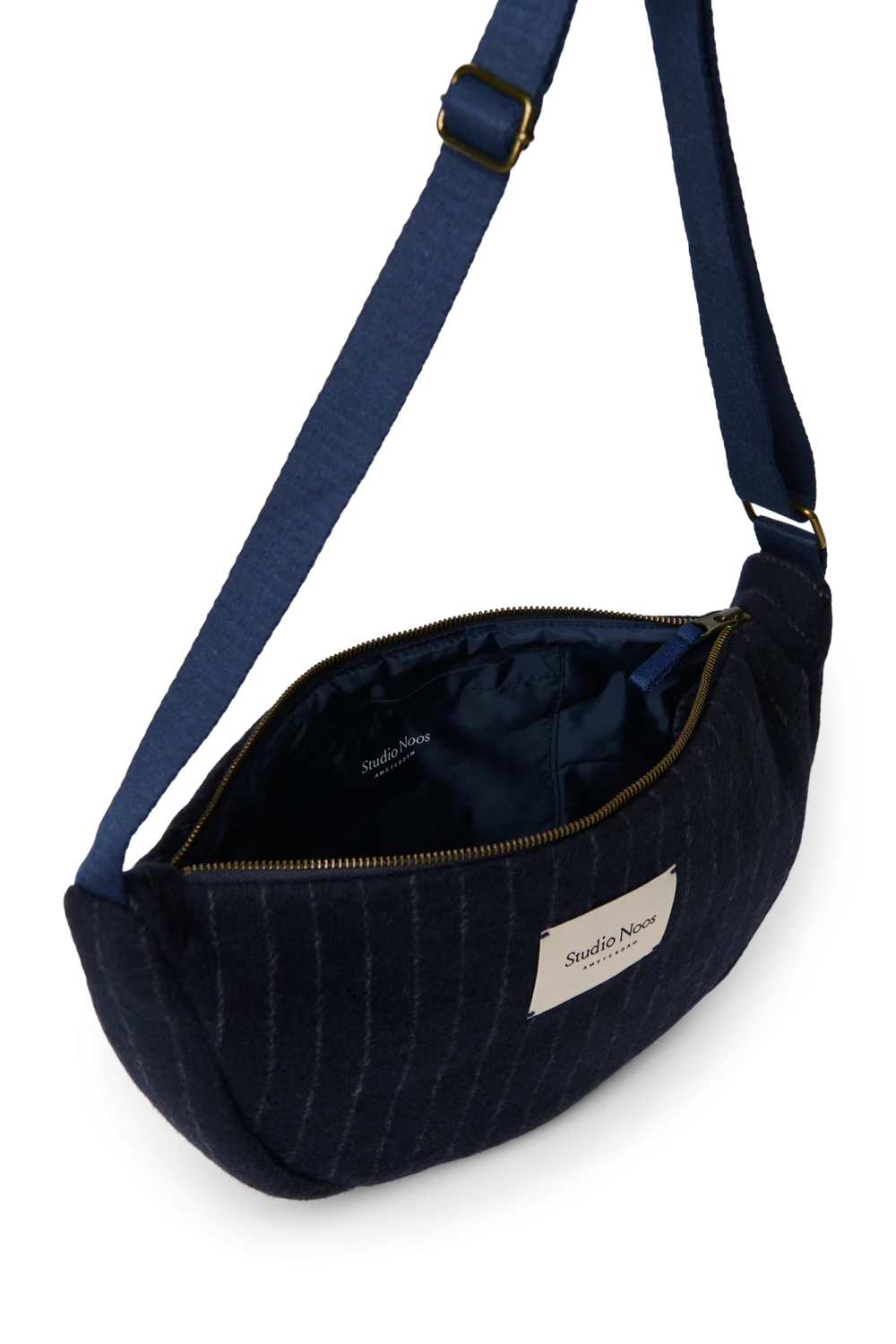 Flannel Chalkstripe Adult Fanny Pack | Dark Blue