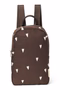 Puffy Mini Backpack | Brown Hearts