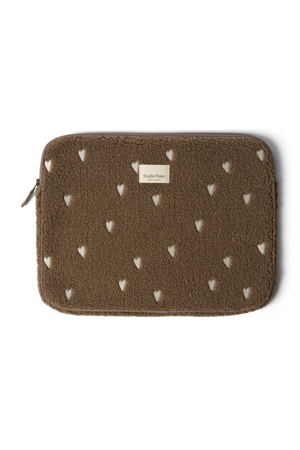 Teddy Laptop Sleeve 15 Inch | Brown Hearts