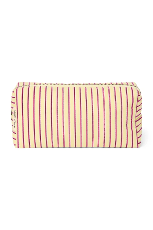 Poplin Striped Pouch | Butter Yellow