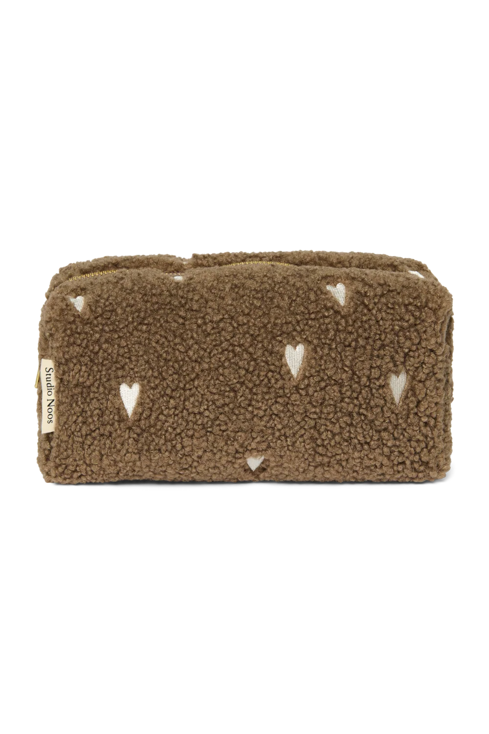 Teddy Pouch | Brown Hearts