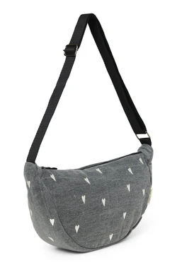 Denim Adult Fanny Pack | Grey Hearts