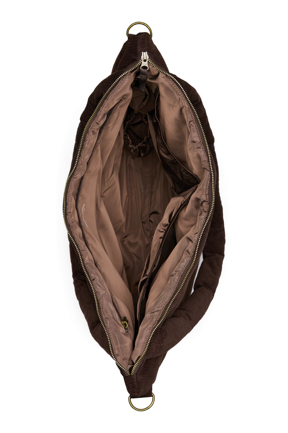 Rib Puffy Diaper Bag | Dark Brown
