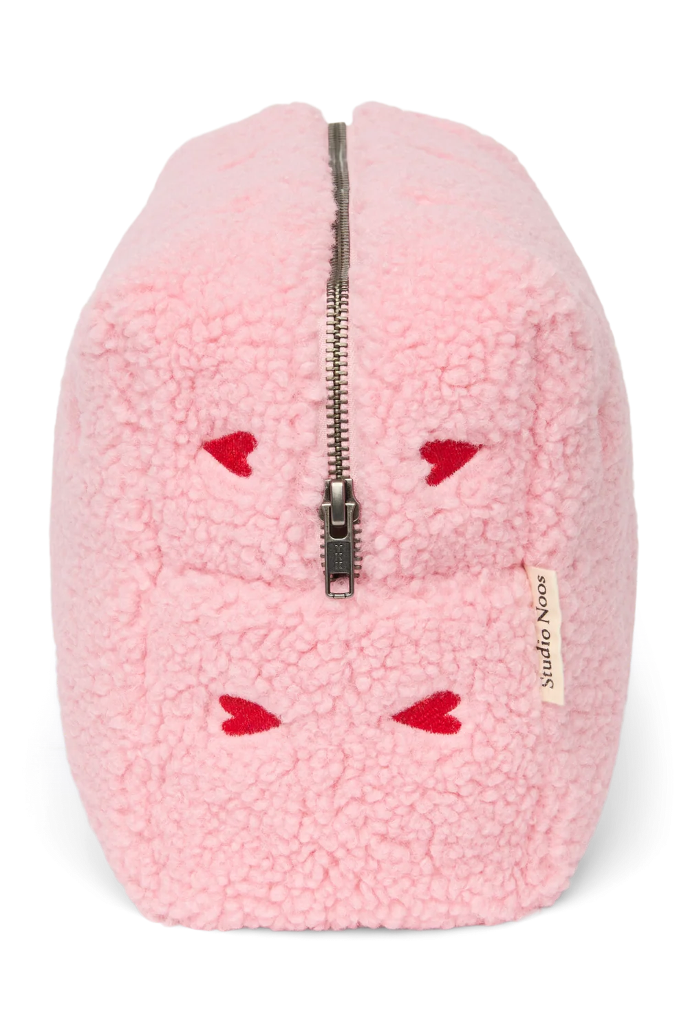 Teddy Toiletry Bag | Light Pink Hearts