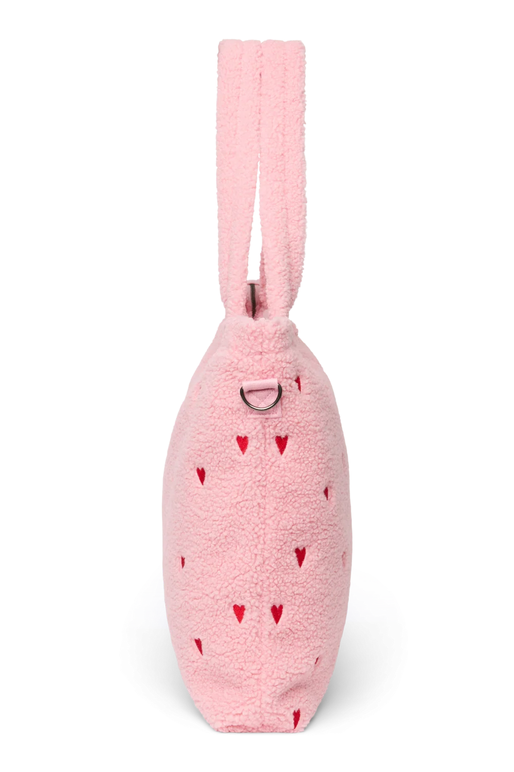 Teddy Diaper Bag | Light Pink Hearts