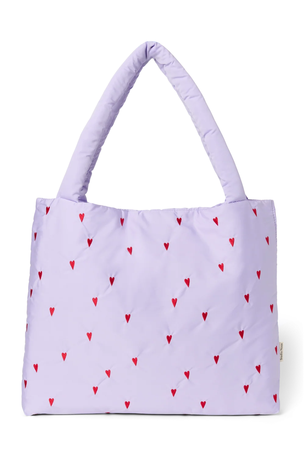 Puffy Mom Bag | Purple Hearts