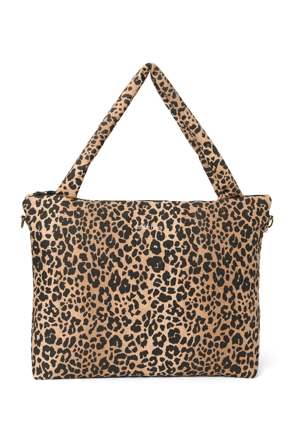Cotton Diaper Bag | Brown Leopard