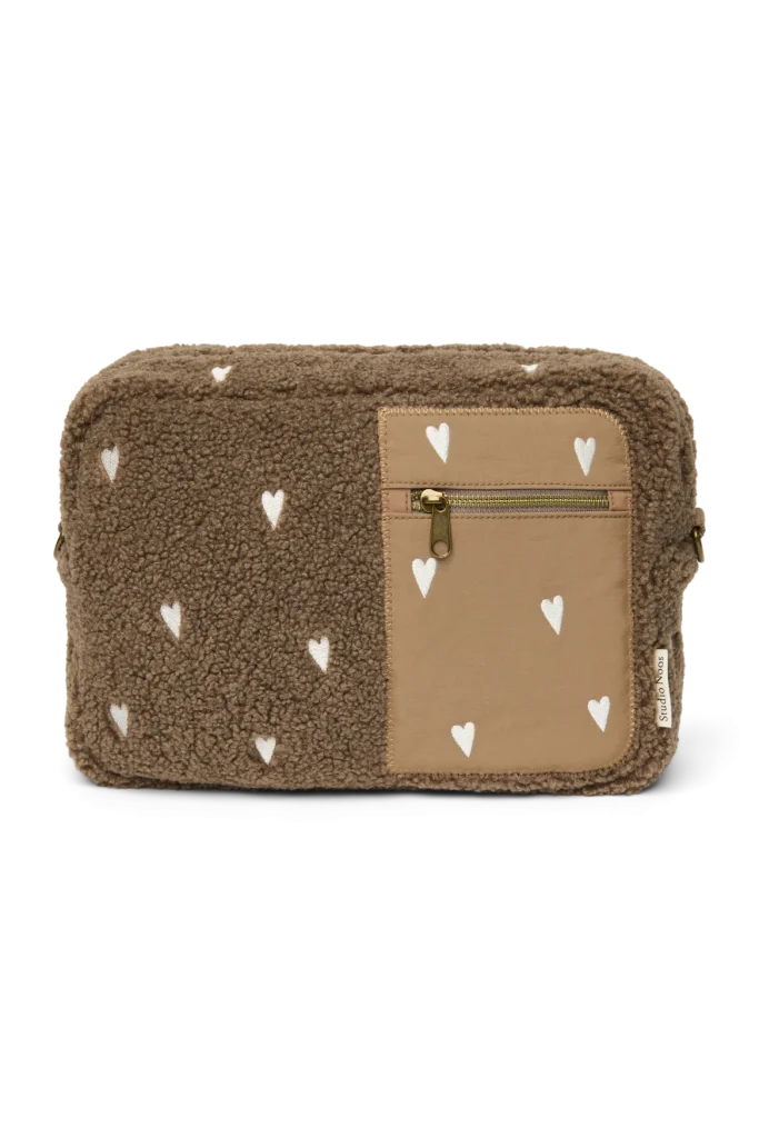 Teddy Stroller Organizer | Brown Hearts