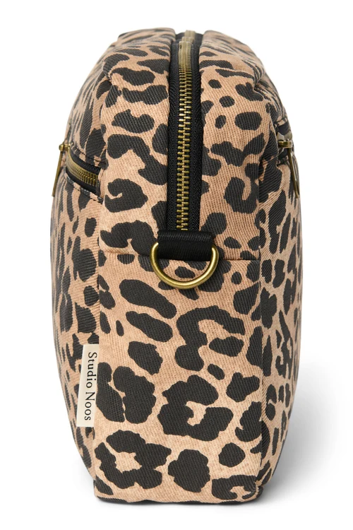 Cotton Stroller Organizer | Brown Leopard