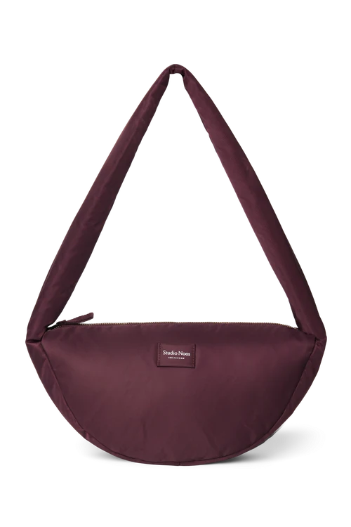 Technical Puffy Mini Cross Body Bag | Burgundy