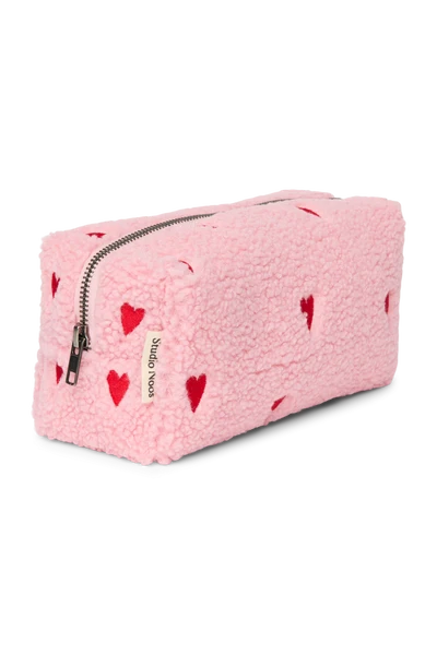 Teddy Pouch | Light Pink Hearts