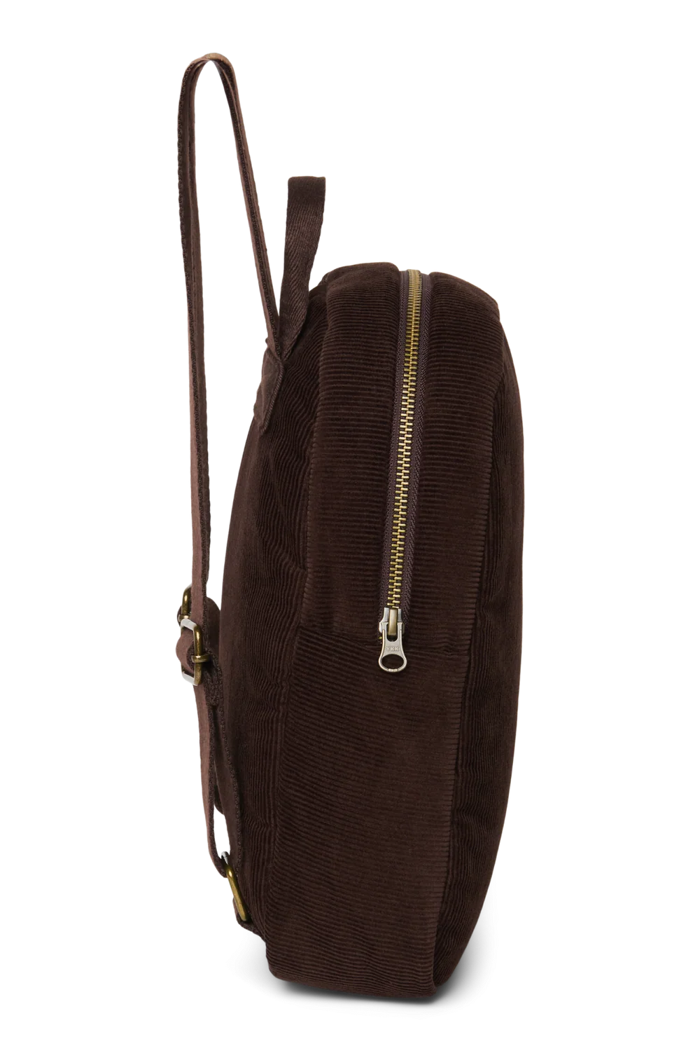 Rib Puffy Mini Backpack | Dark Brown