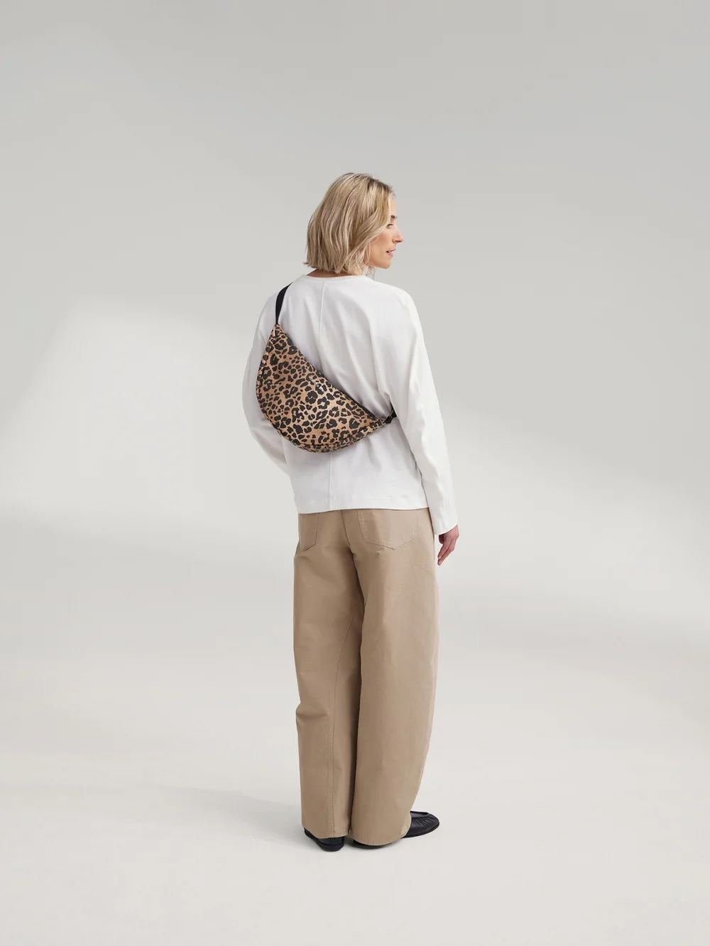 Cotton Adult Fanny Pack | Brown Leopard