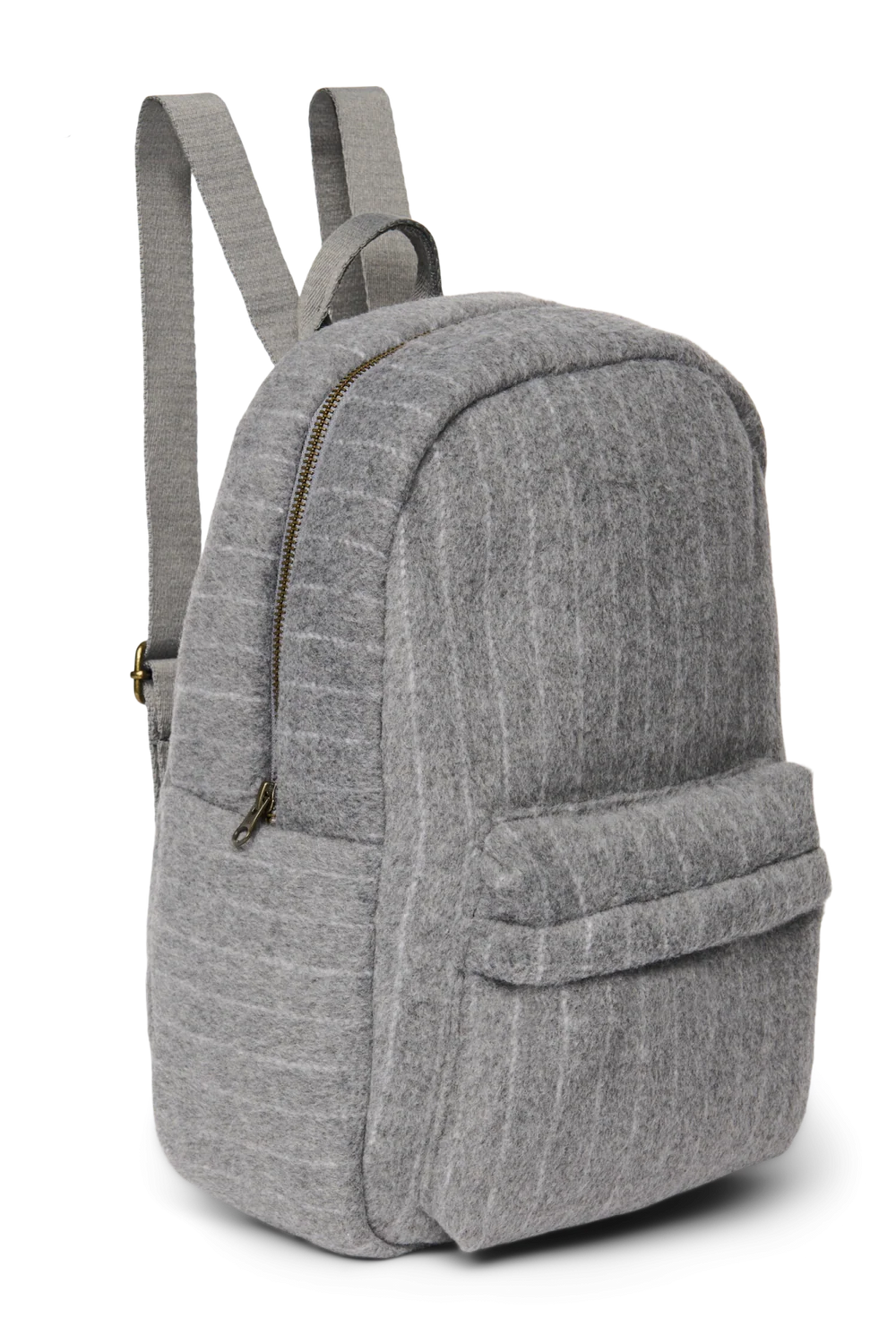 Flannel Chalkstripe Midi Backpack | Light Grey