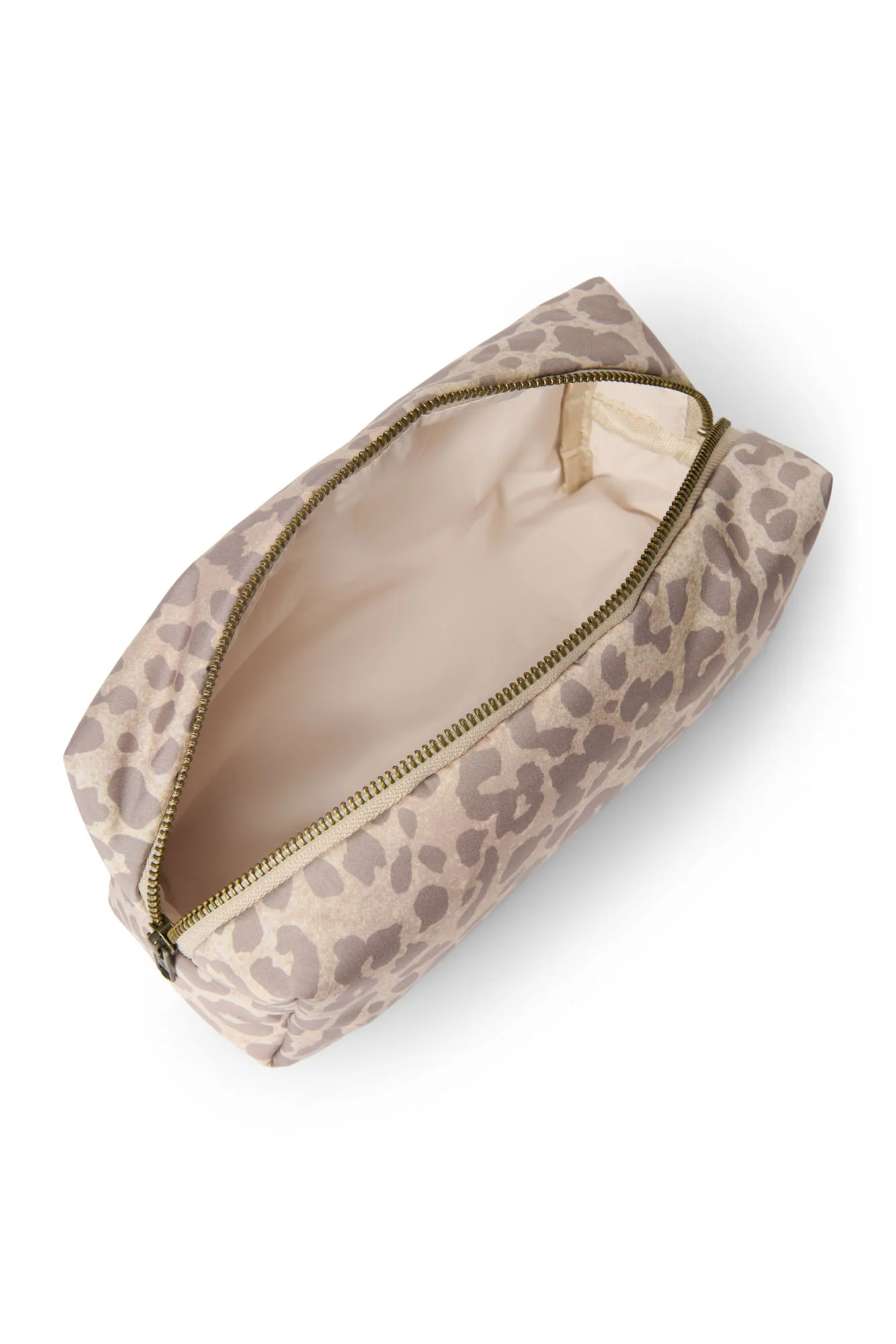 Puffy Pouch | Beige Leopard
