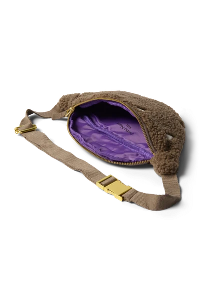 Teddy Mini Fanny Pack | Brown Hearts