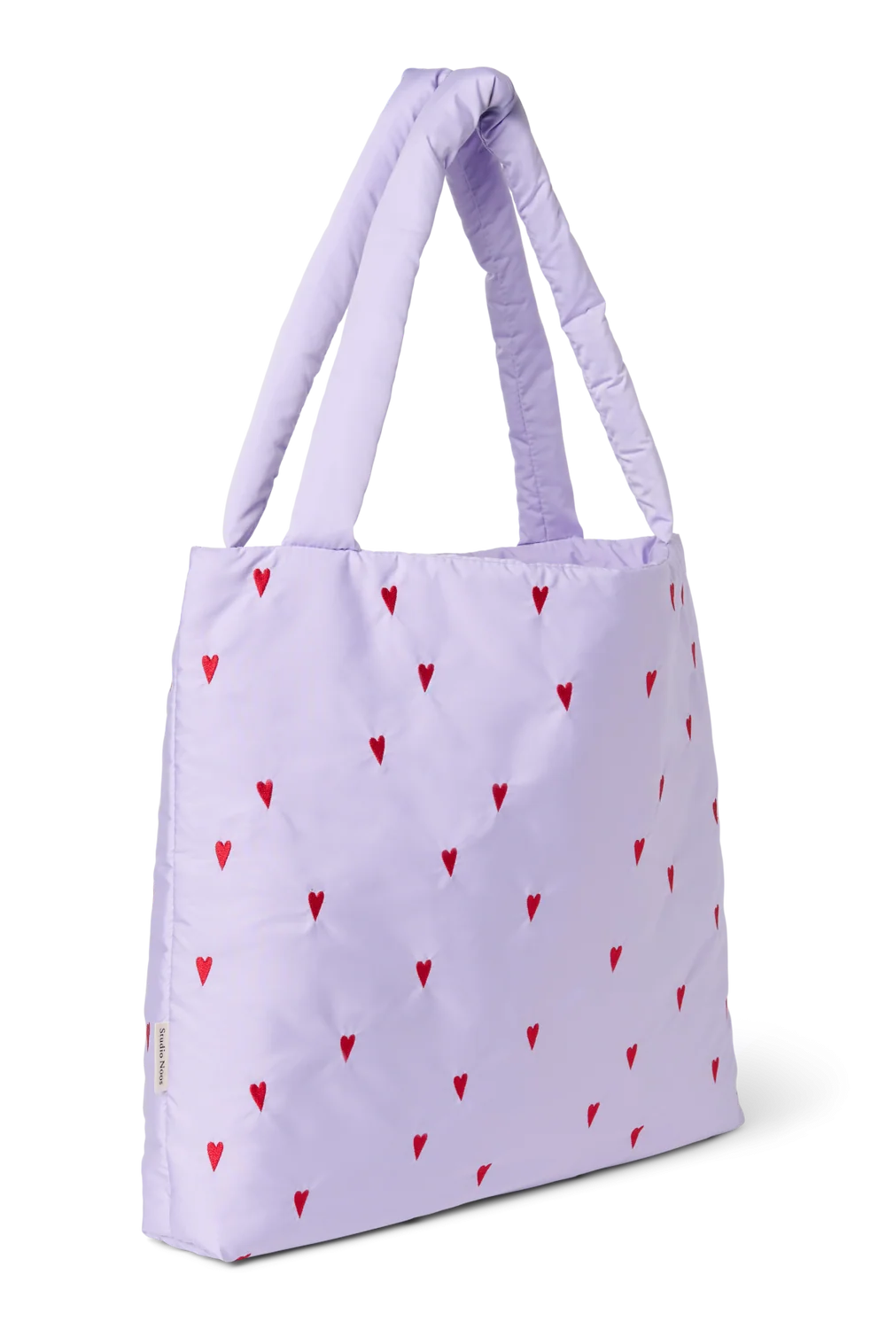Puffy Mom Bag | Purple Hearts