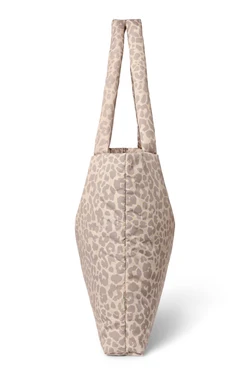 Puffy Mom Bag | Beige Leopard