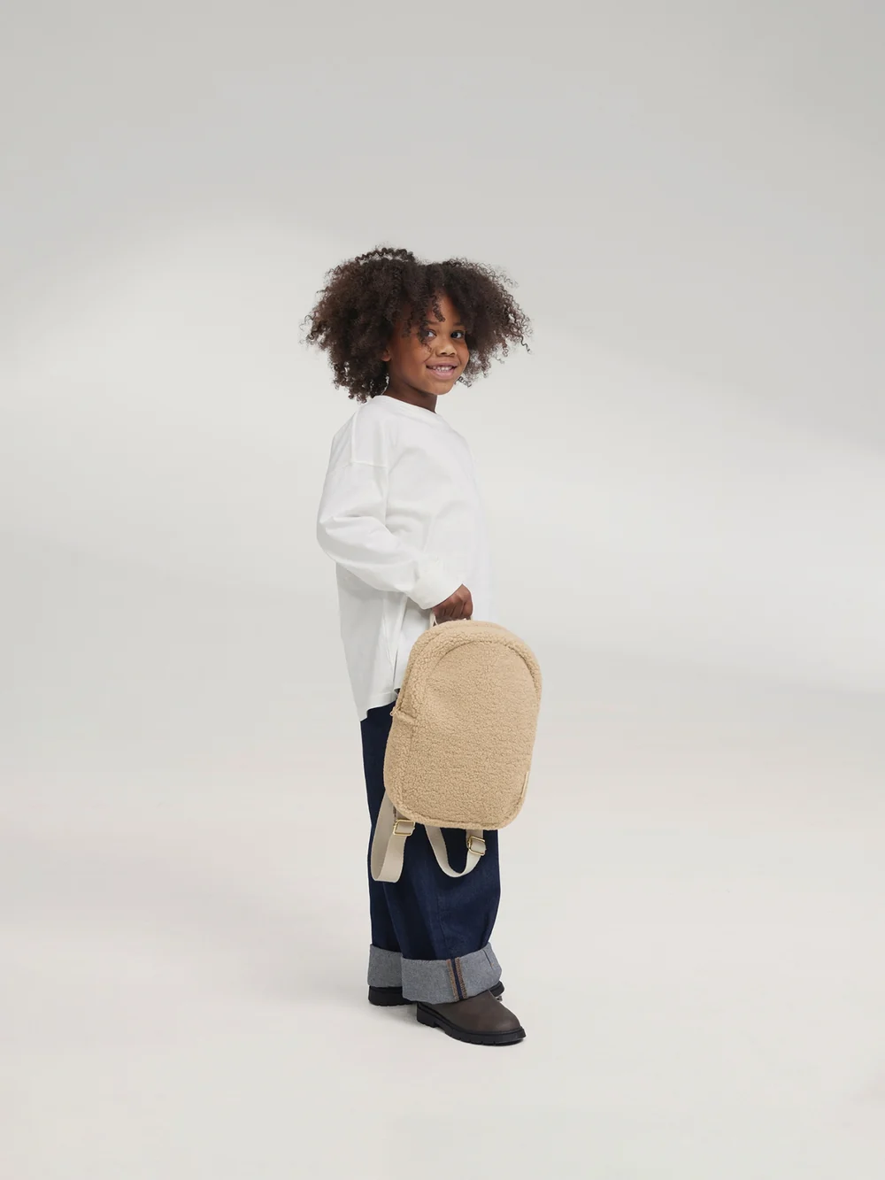 Teddy Mini Backpack | Ecru