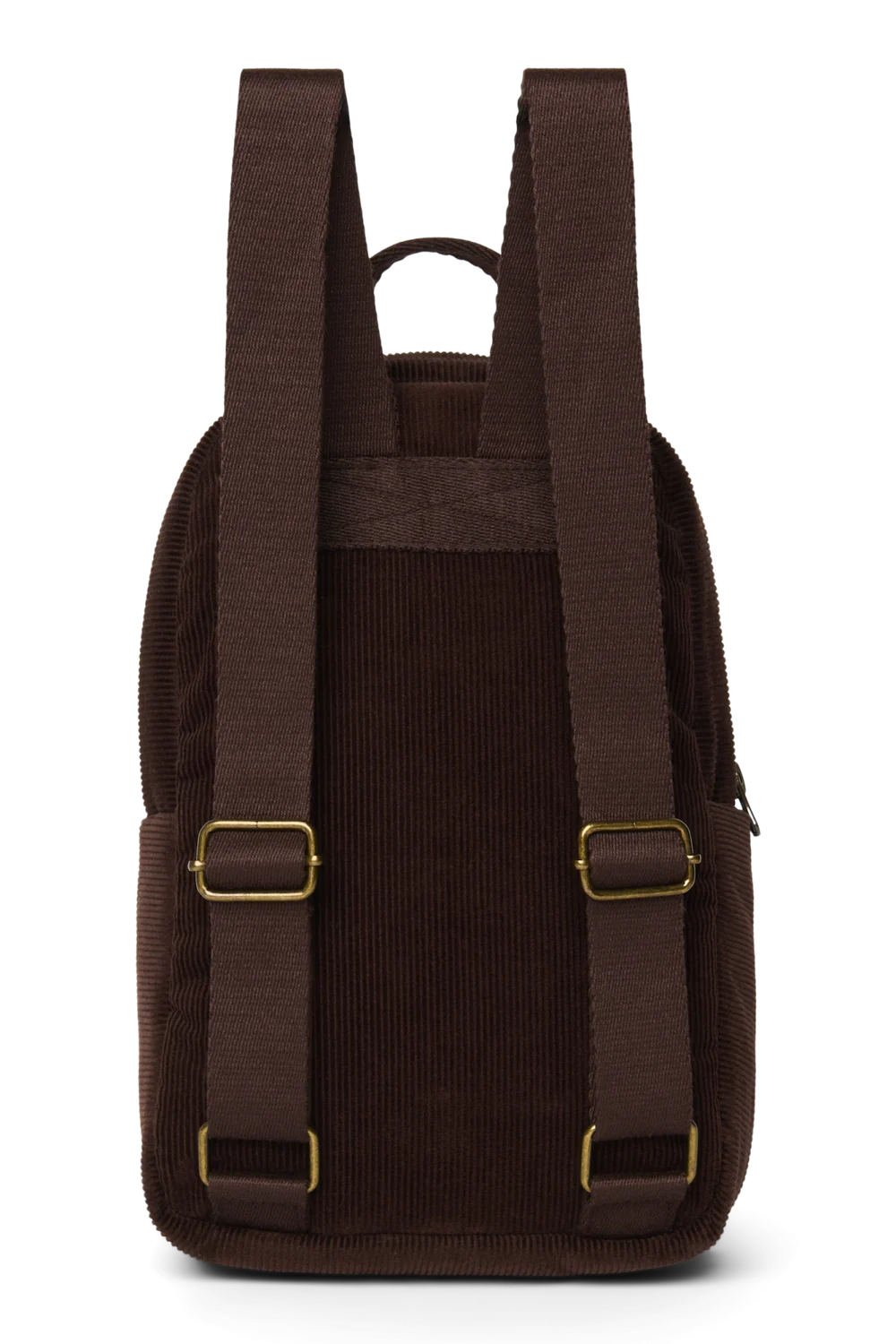 Rib Puffy Mini Backpack | Dark Brown