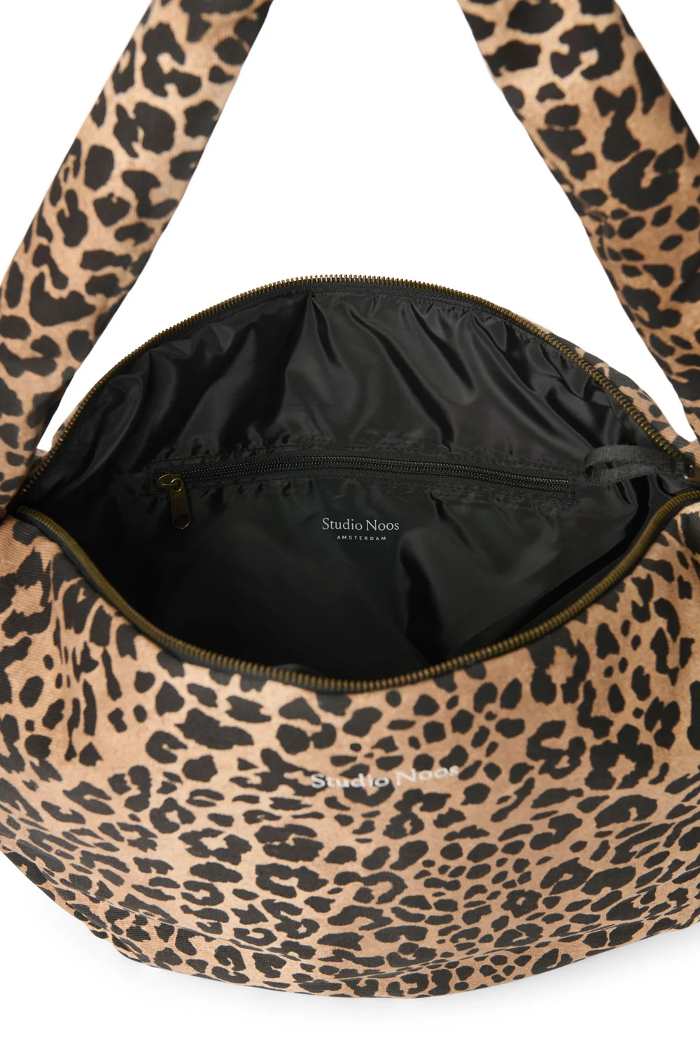 Cotton Cross Body Bag | Brown Leopard