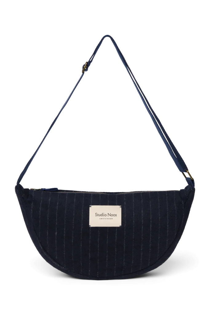 Flannel Chalkstripe Adult Fanny Pack | Dark Blue