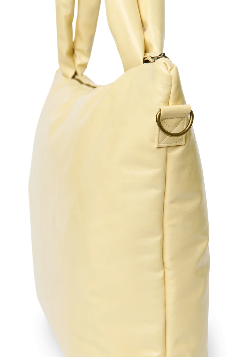 Vegan Leather Diaper Bag | Butter Yellow