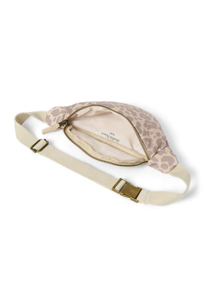 Puffy Mini Fanny Pack | Beige Leopard