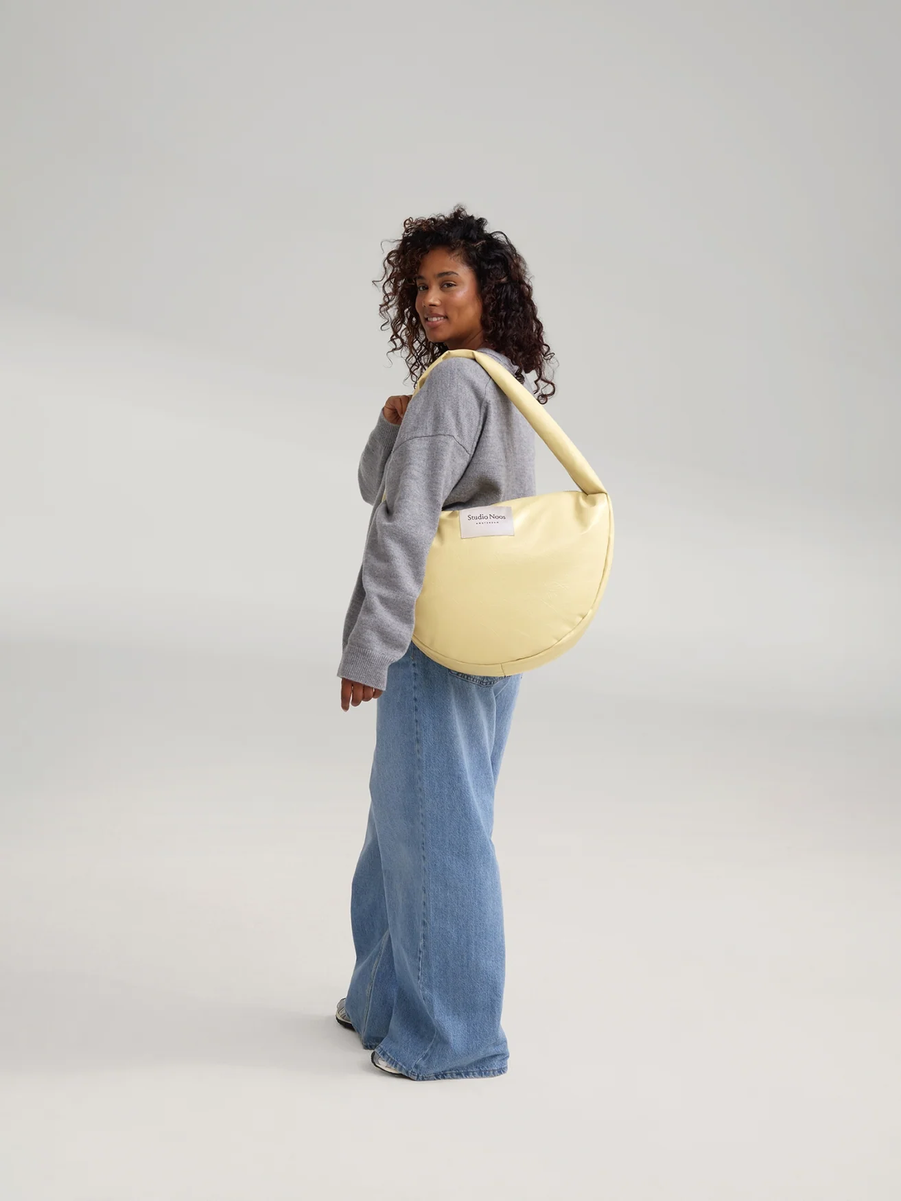 Vegan Leather Cross Body Bag | Butter Yellow
