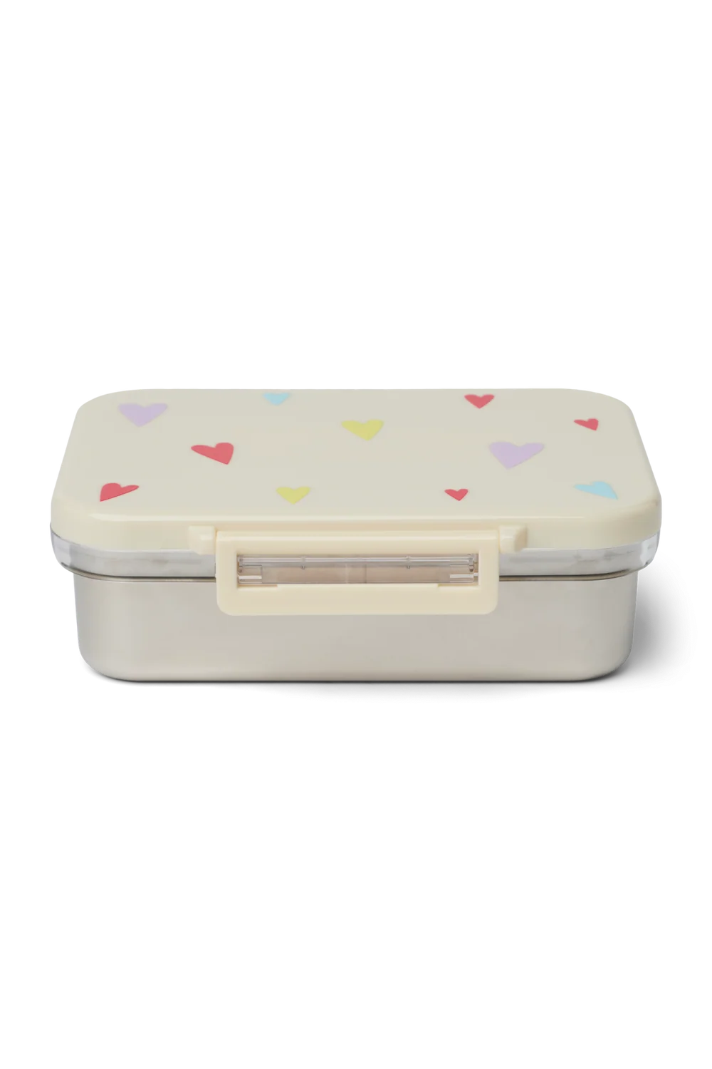 Stainless Steel Lunchbox | White Multicolor Hearts