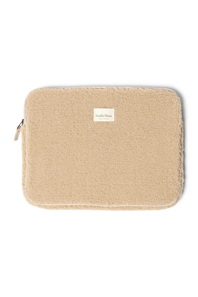 Teddy Laptop Sleeve 15 Inch | Ecru
