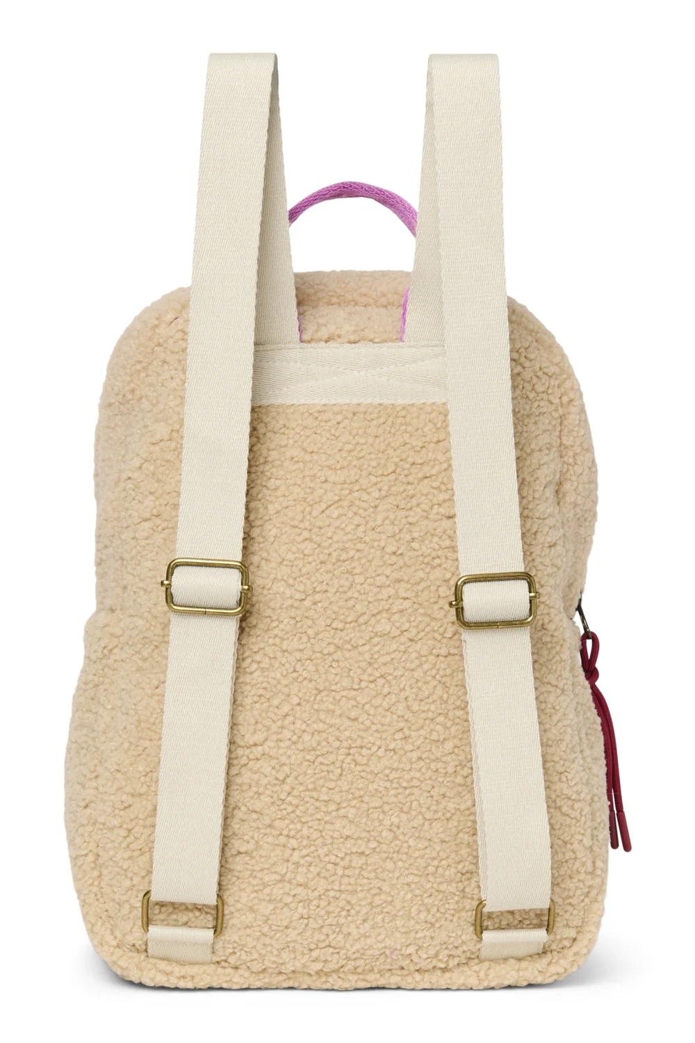 Teddy Midi Backpack | Ecru/Purple