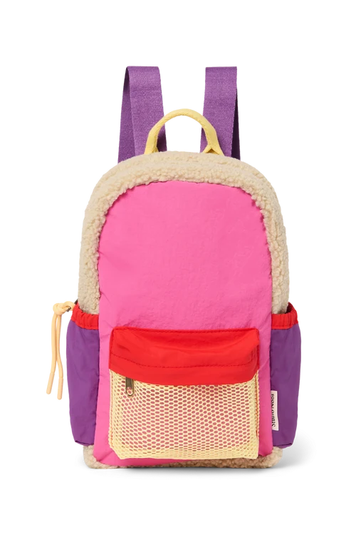 Patchwork Mini Backpack | Bright Pink