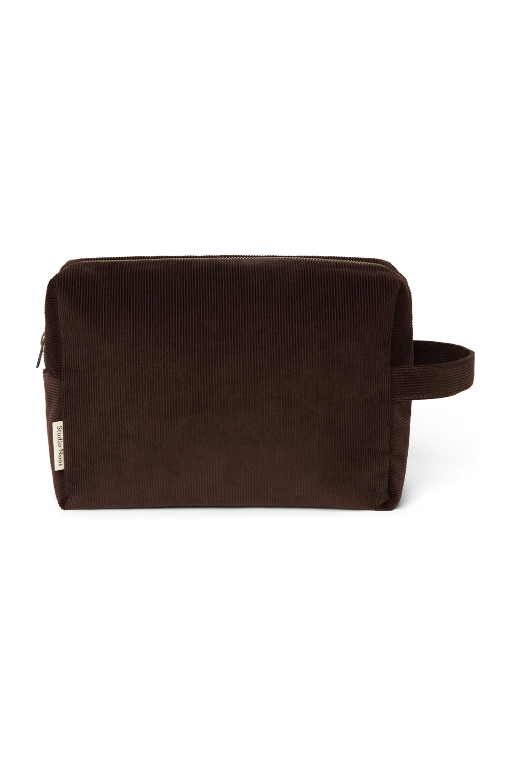 Rib Puffy Toiletry Bag | Dark Brown