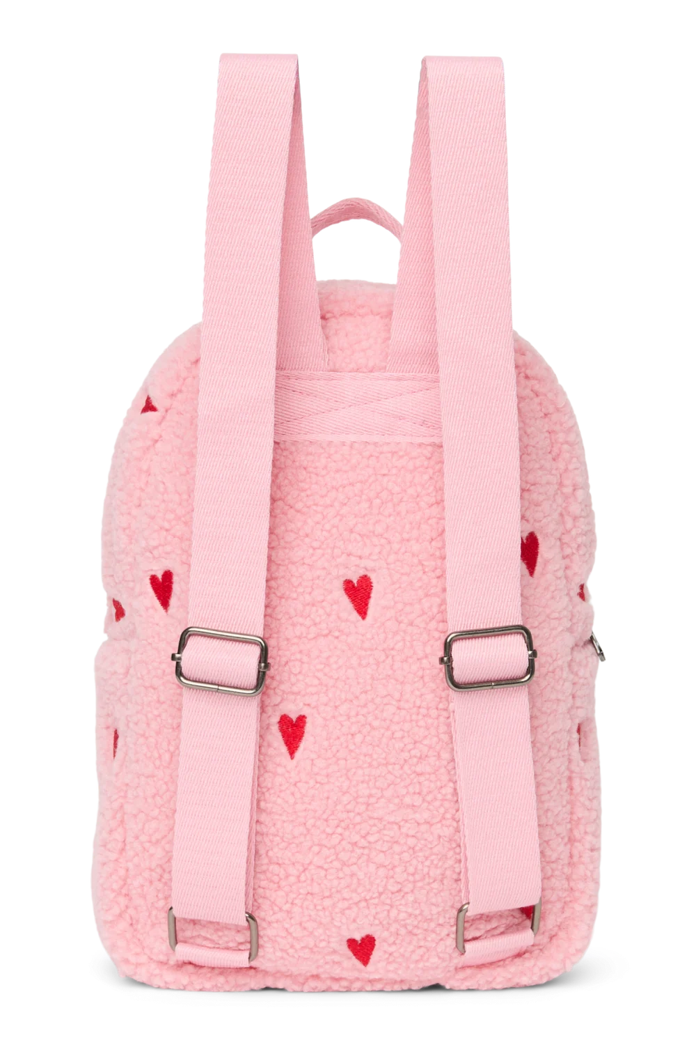 Teddy Mini Backpack | Light Pink Hearts