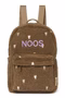 Teddy Midi Backpack | Brown Hearts