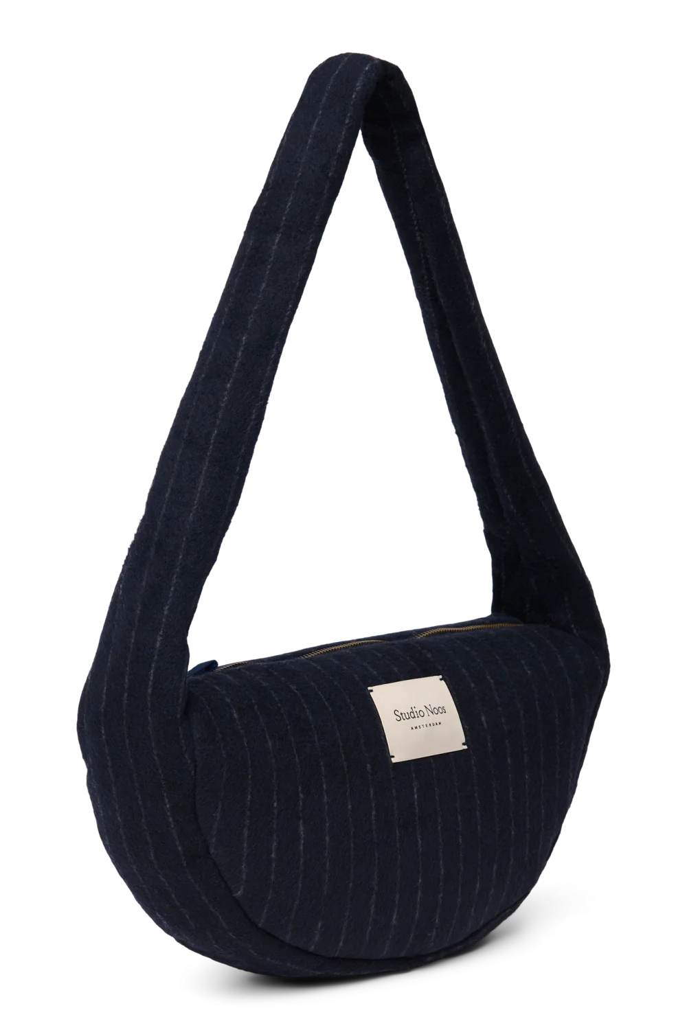 Flannel Chalkstripe Mini Cross Body Bag | Dark Blue