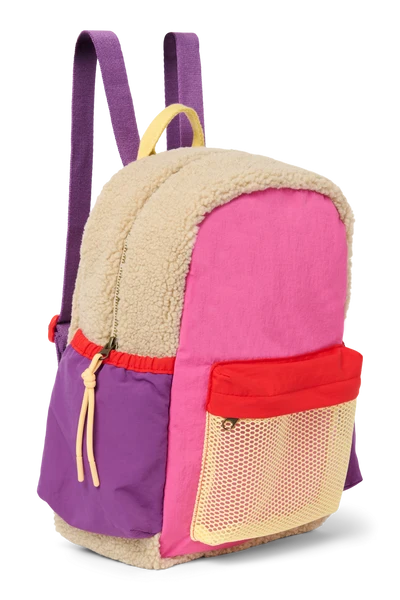 Patchwork Midi Backpack | Bright Pink