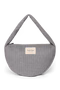 Flannel Chalkstripe Cross Body Bag | Light Grey