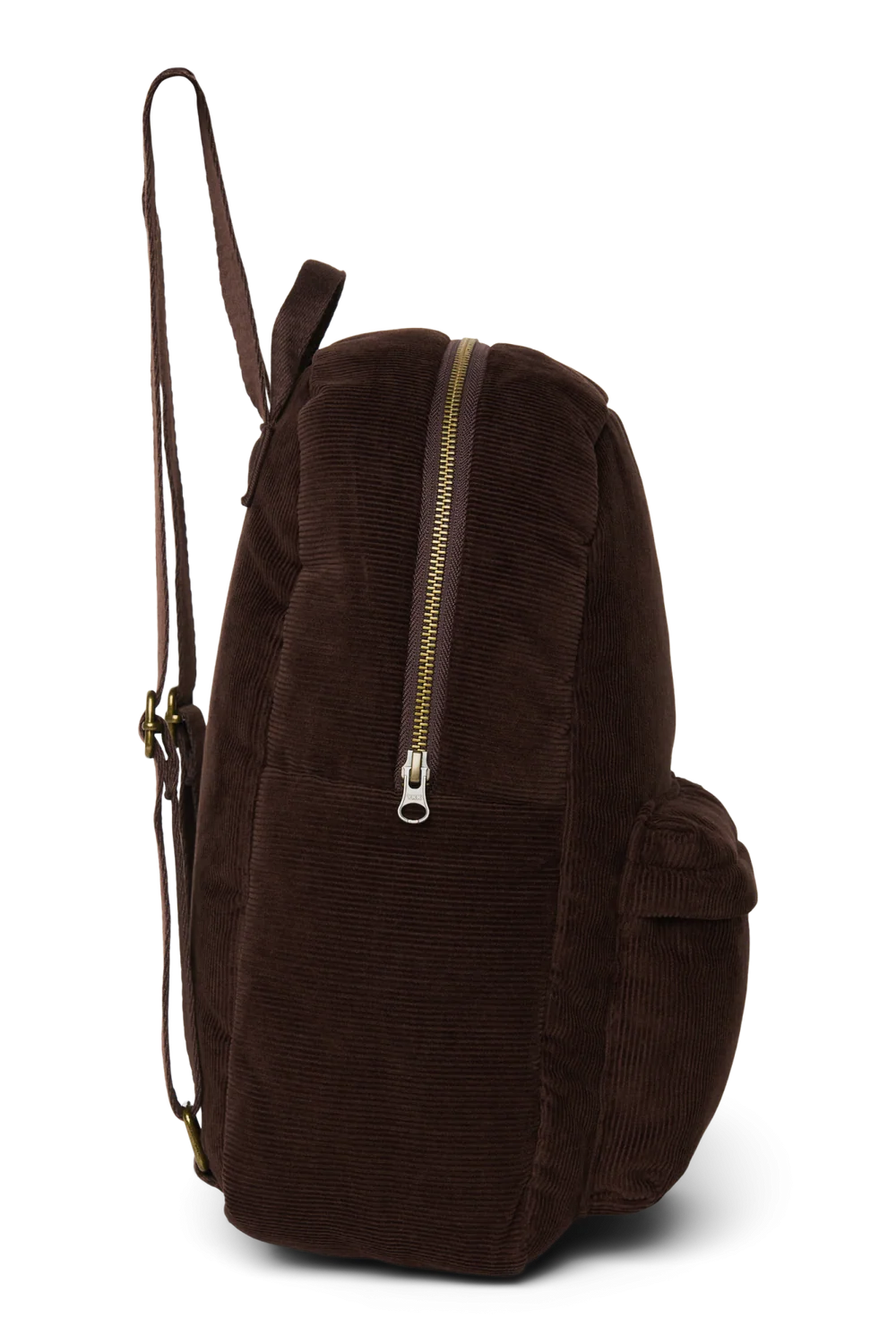 Rib Puffy Midi Backpack | Dark Brown