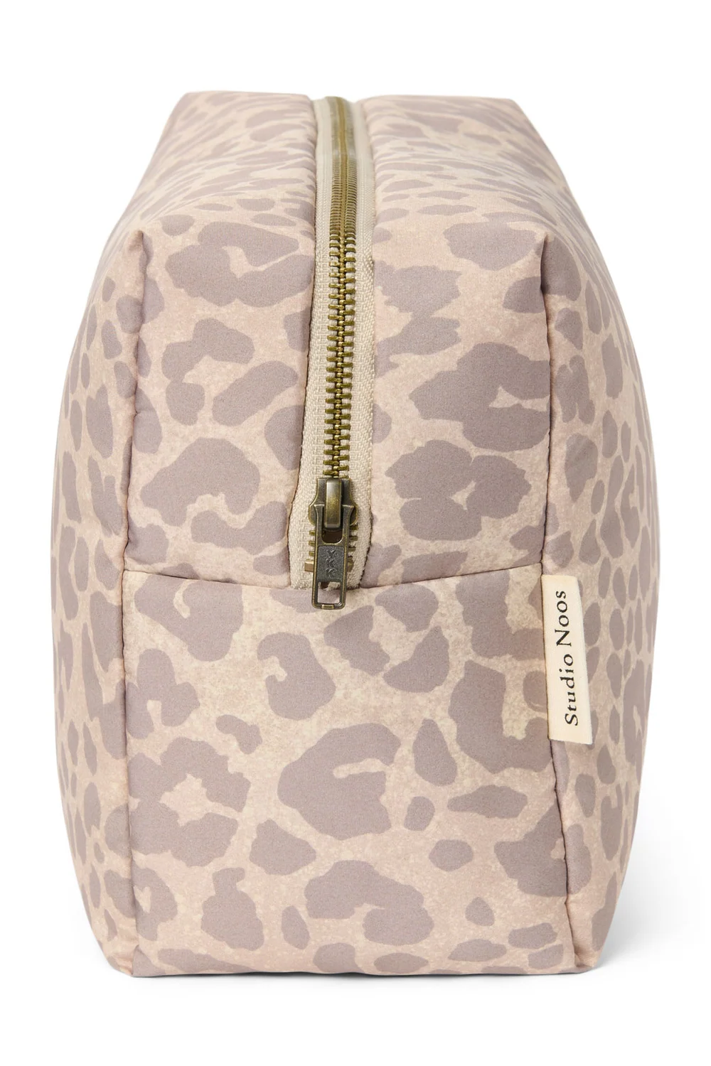 Puffy Toiletry Bag | Beige Leopard