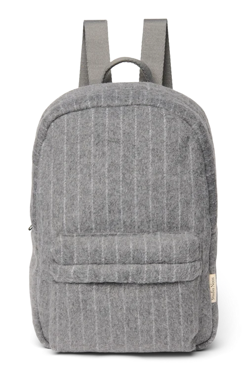 Flannel Chalkstripe Midi Backpack | Light Grey
